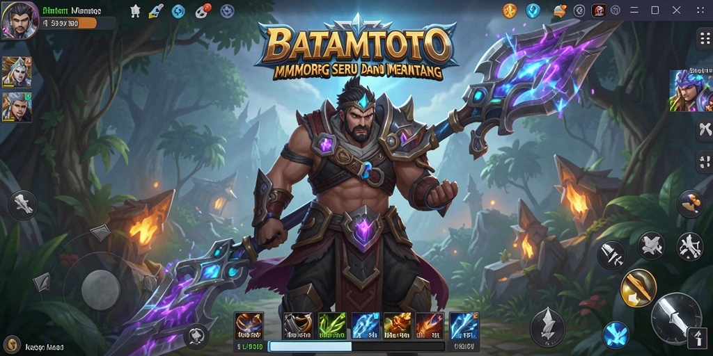 Tampilan gameplay <strong>BATAMTOTO</strong> yang memukau dengan pertarungan seru dan petualangan mendalam.