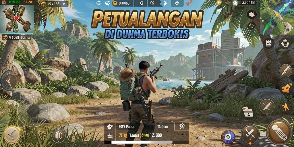 Tangkapan layar gameplay BTV168 menampilkan dunia terbuka yang kaya.