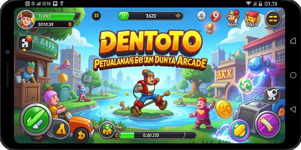 Screenshot gameplay DENTOTO yang menunjukkan keseruan dan kecepatan permainan.
