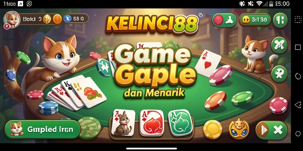 Tampilan gameplay Gaple yang seru dan menarik di KELINCI88.