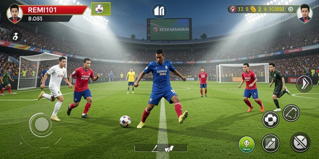 Tampilan gameplay yang dinamis dan kompetitif di REMI101.